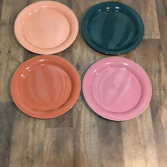 Nancy Calhoun Set Of 4 Multicolor Matching Rainbow Dinner Plates Made in Japan - Picture 17 of 17